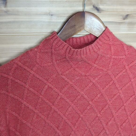 Mer Sea Sweater Womens One Size Coral Diamond Relaxed Sweater - Picture 2 of 9